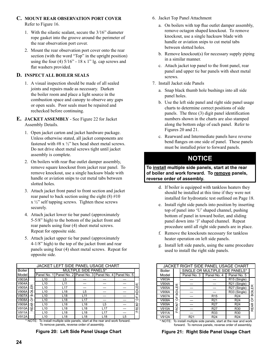 Notice | Burnham V9A User Manual | Page 24 / 64