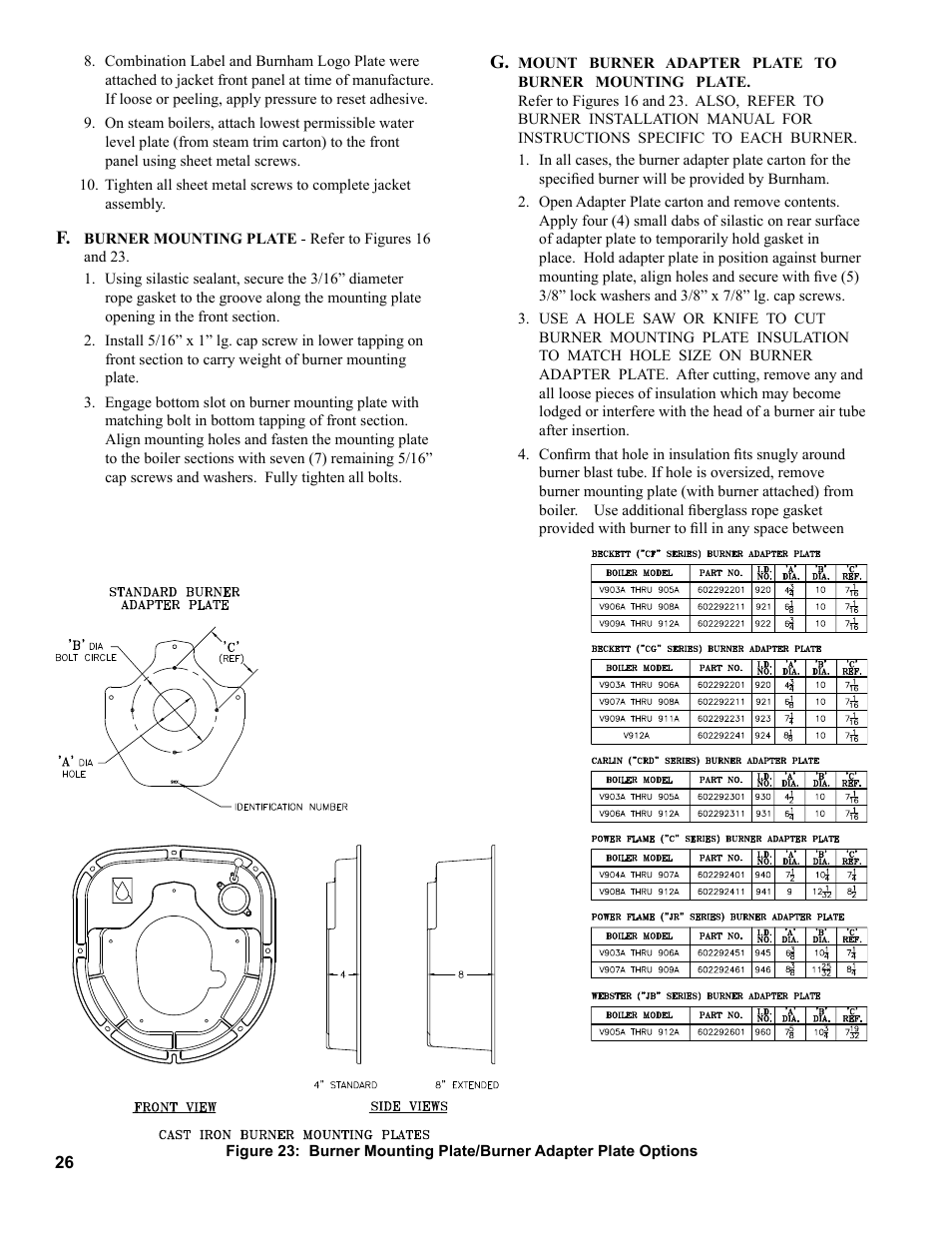 Burnham V9A User Manual | Page 26 / 64