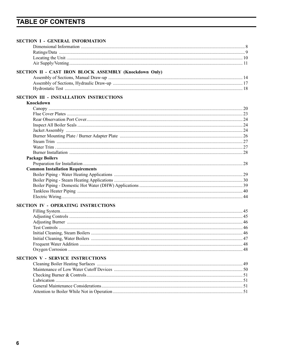 Burnham V9A User Manual | Page 6 / 64