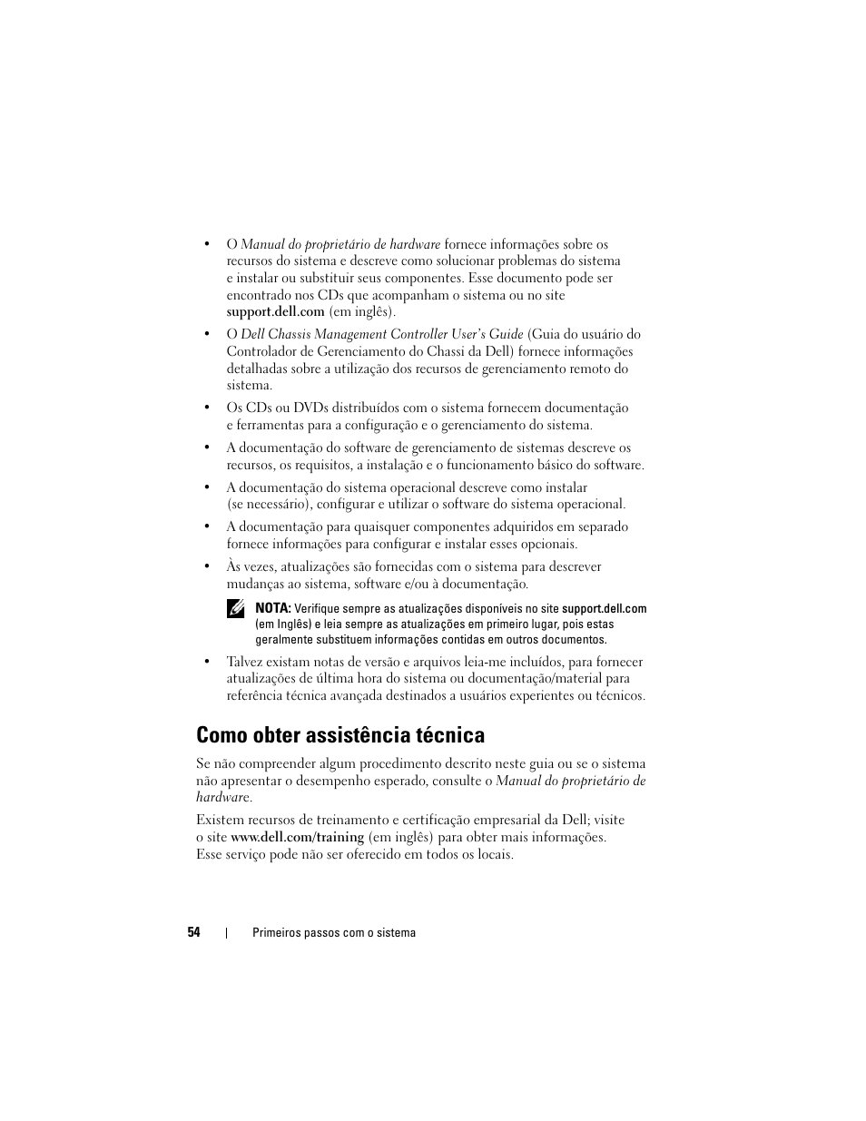 Como obter assistência técnica | Dell POWEREDGE M905 User Manual | Page 56 / 90