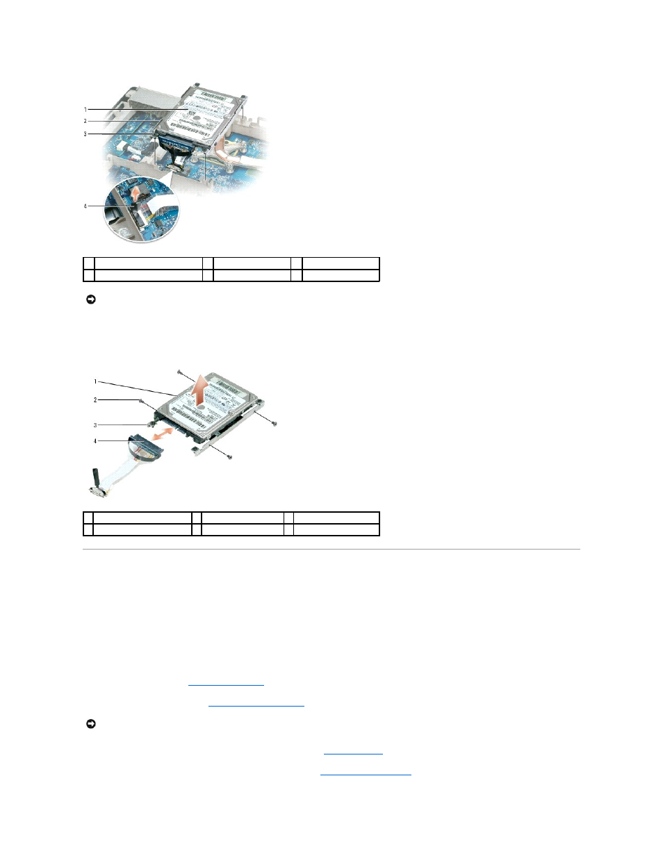 Replacing a hard drive | Dell XPS M2010 (MXP061, Mid 2006) User Manual | Page 44 / 131