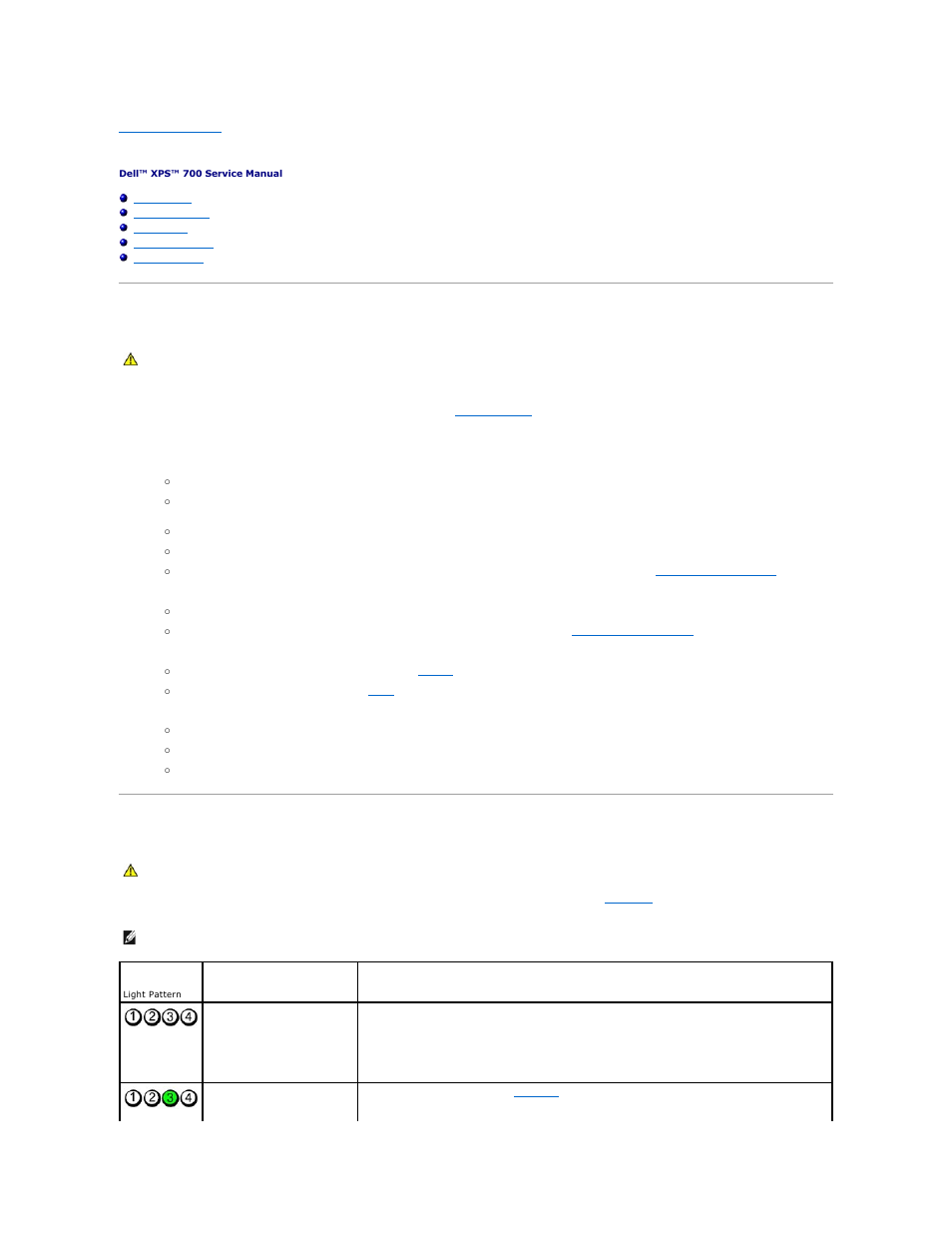Advanced troubleshooting, Power lights, Diagnostic lights | Dell XPS M2010 (MXP061, Mid 2006) User Manual | Page 6 / 131