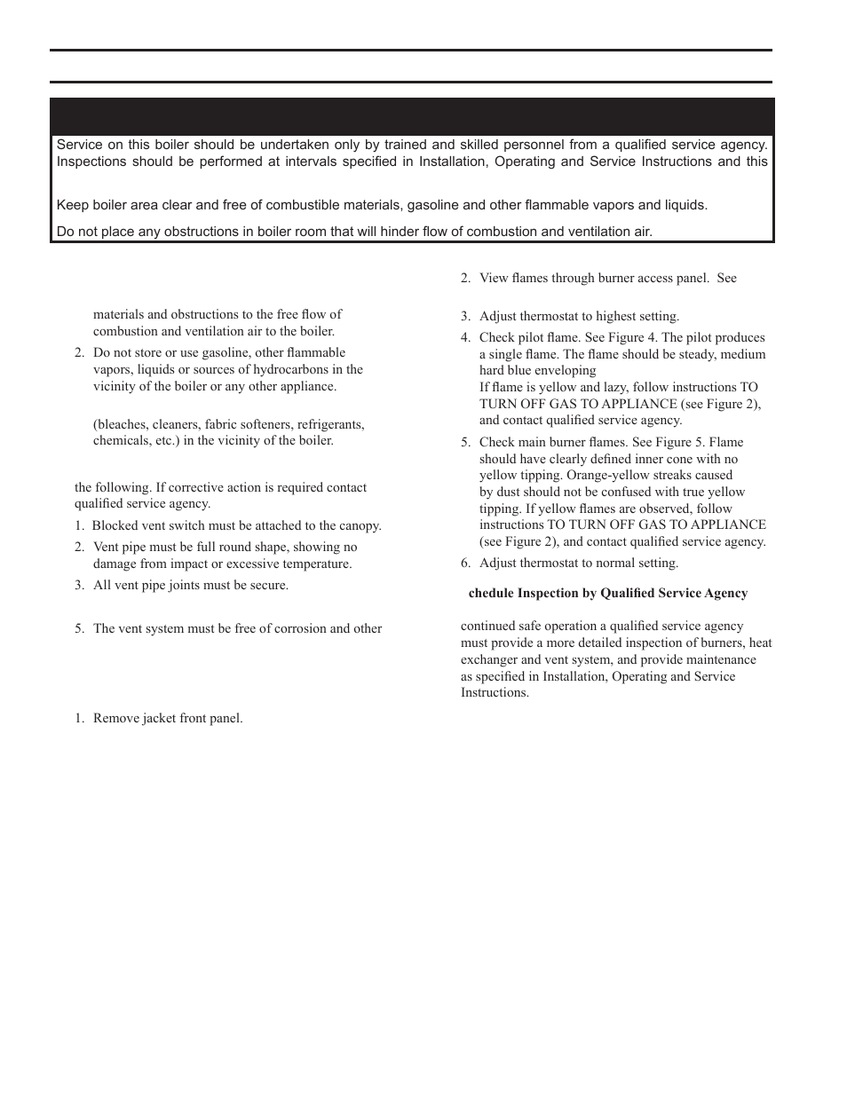 User maintenance, Warning | Burnham SERIES 3 1099-01R1-/10 User Manual | Page 6 / 8