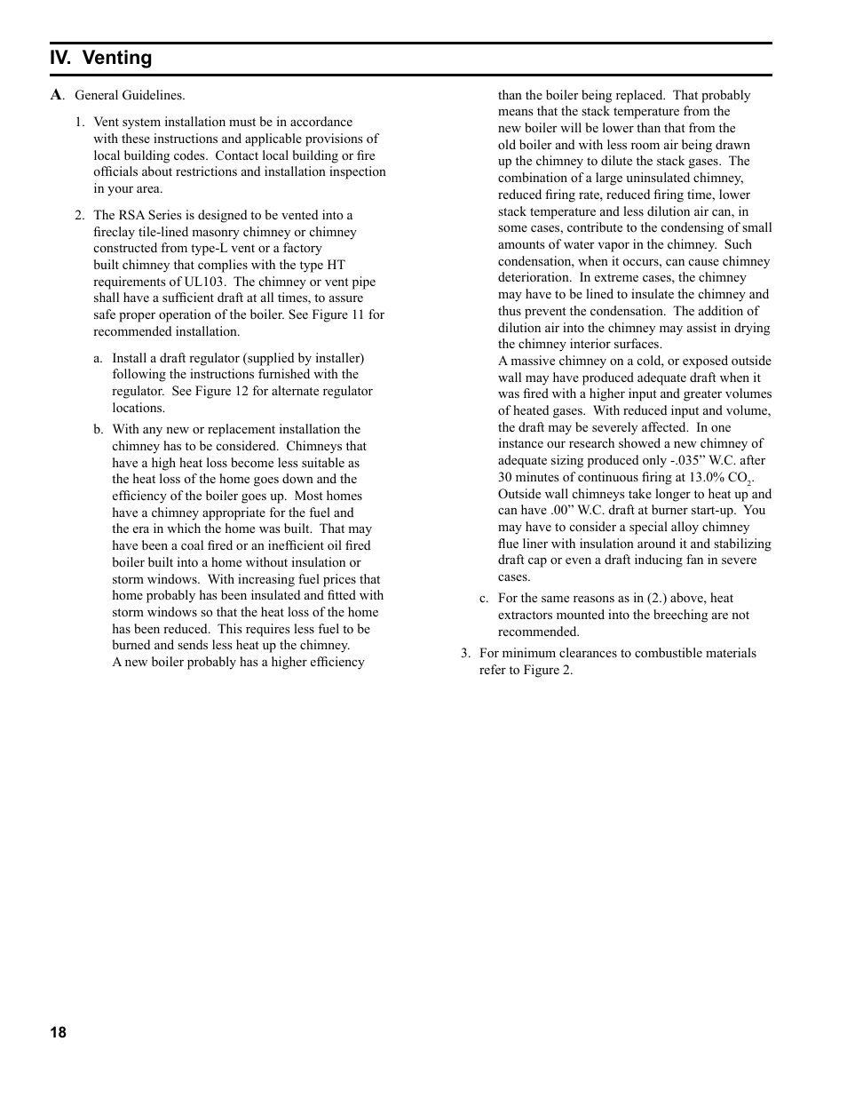 Iv. venting | Burnham RSA User Manual | Page 18 / 52