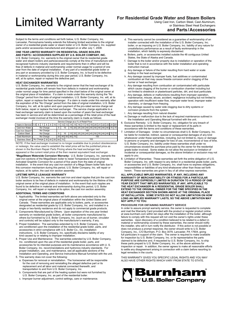 Burnham RSA User Manual | Page 52 / 52