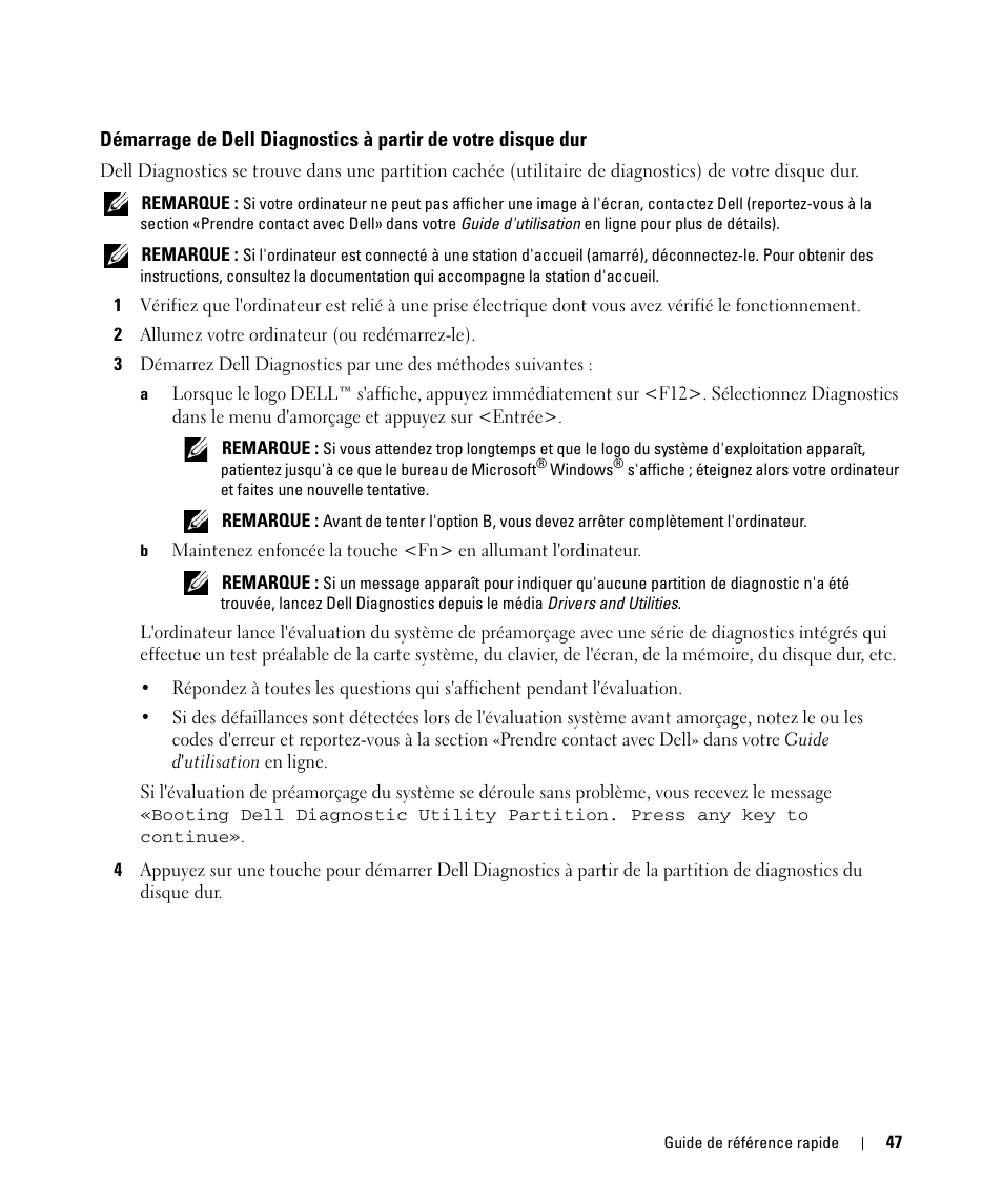 Dell Latitude D830 (Early 2007) User Manual | Page 47 / 104