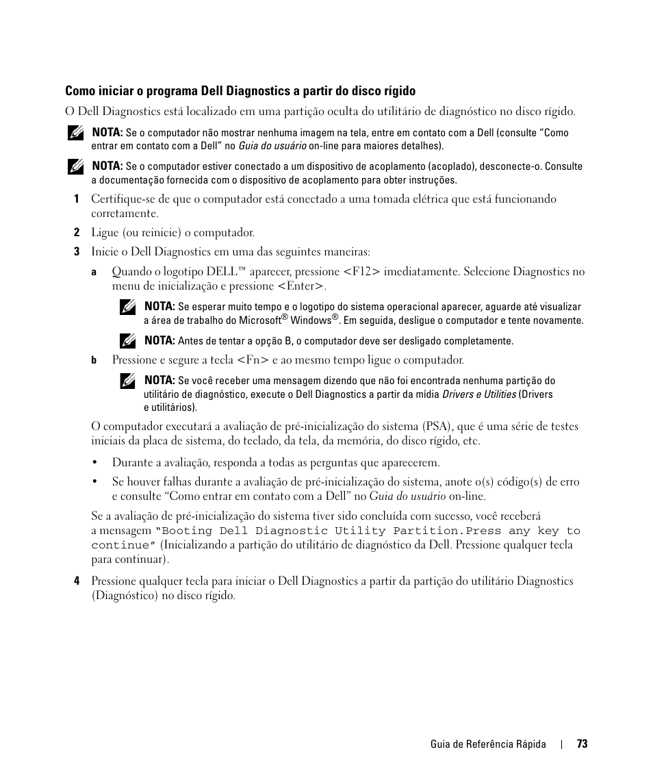 Dell Latitude D830 (Early 2007) User Manual | Page 73 / 104