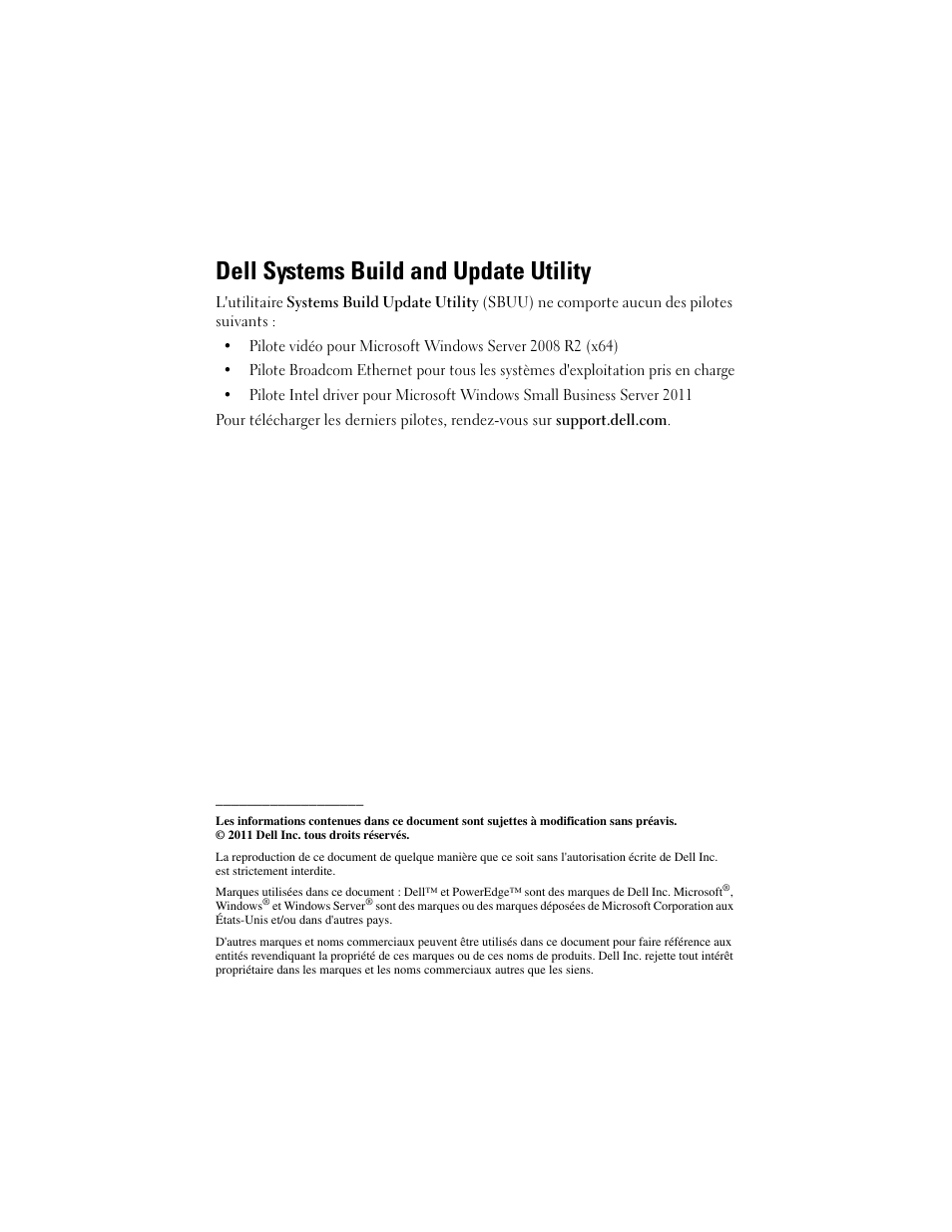 Dell systems build and update utility | Dell PowerEdge T110 II User Manual | Page 6 / 14