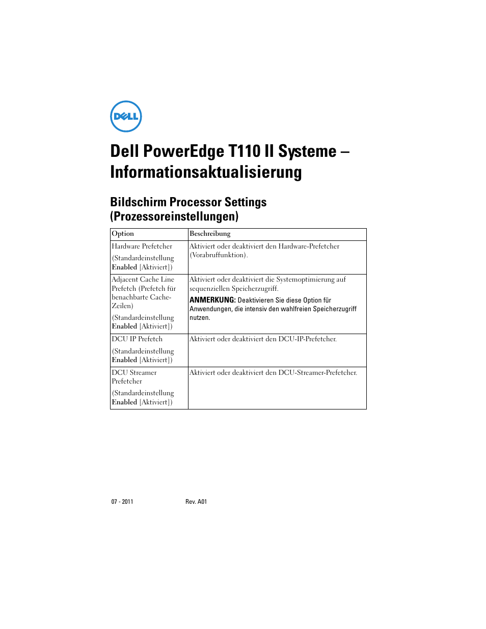 Dell PowerEdge T110 II User Manual | Page 7 / 14