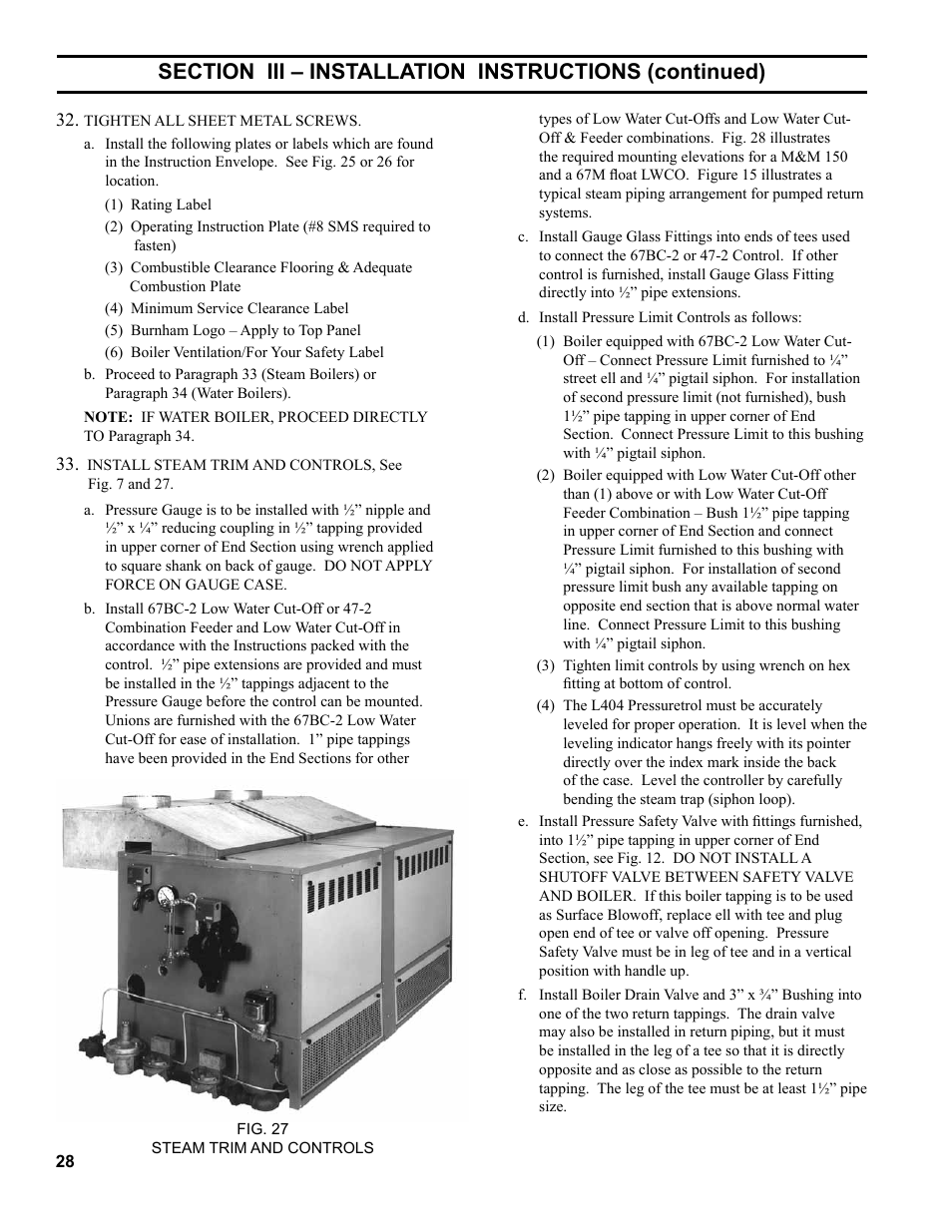 Burnham Series 5B User Manual | Page 28 / 112