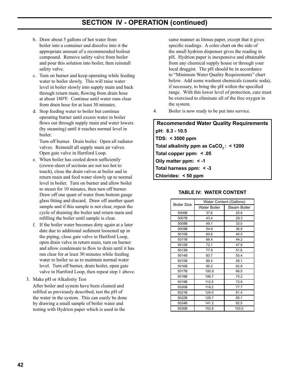 Recommended water quality requirements | Burnham Series 5B User Manual | Page 42 / 112