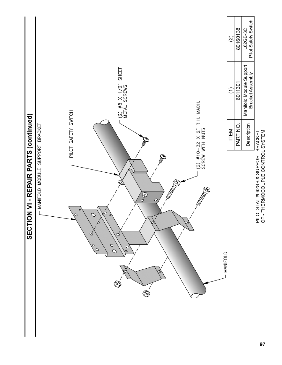 Sec ti on v i - r ep a ir p arts (continued) | Burnham Series 5B User Manual | Page 97 / 112