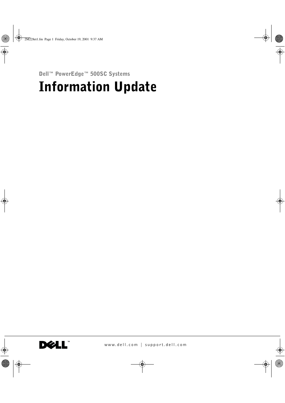 Dell PowerEdge 500SC User Manual | 30 pages