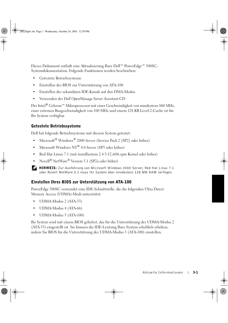 Dell PowerEdge 500SC User Manual | Page 15 / 30