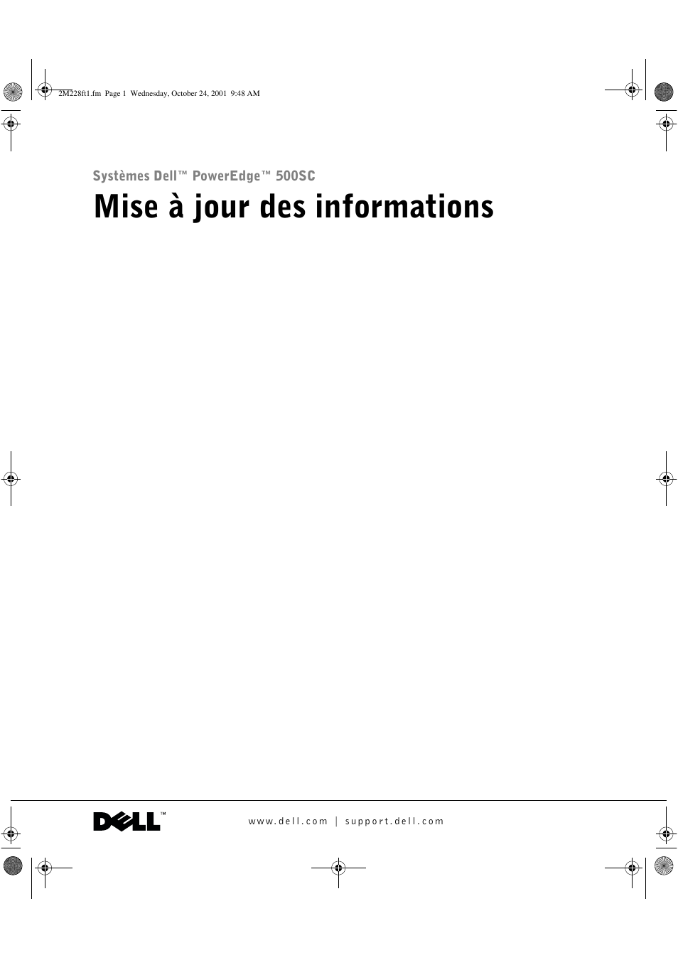 Mise à jour des informations | Dell PowerEdge 500SC User Manual | Page 7 / 30