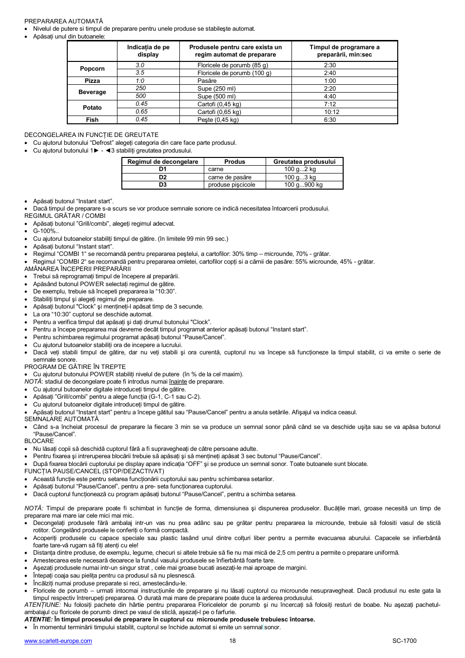 Scarlett SC-1700 User Manual | Page 18 / 43