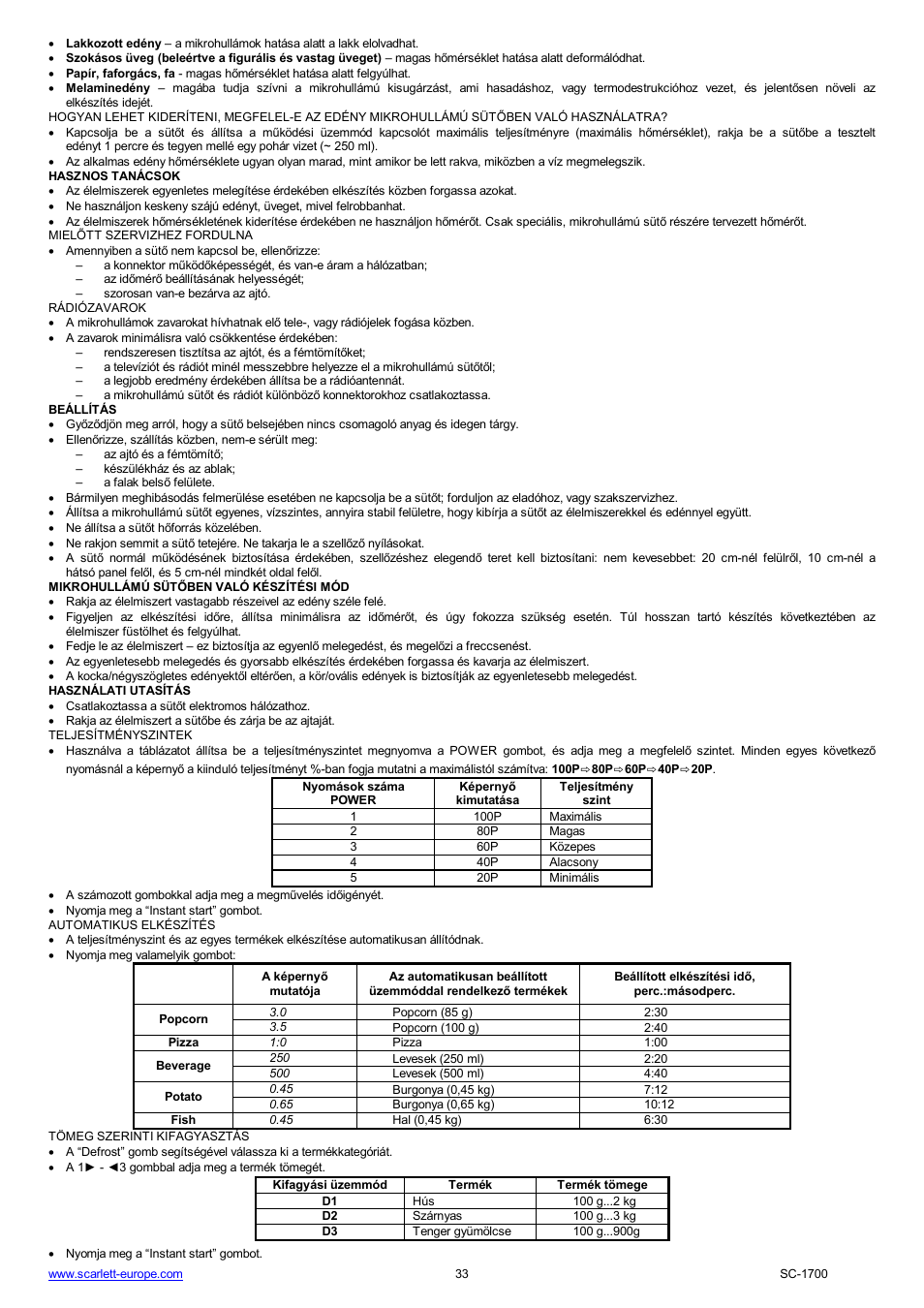 Scarlett SC-1700 User Manual | Page 33 / 43