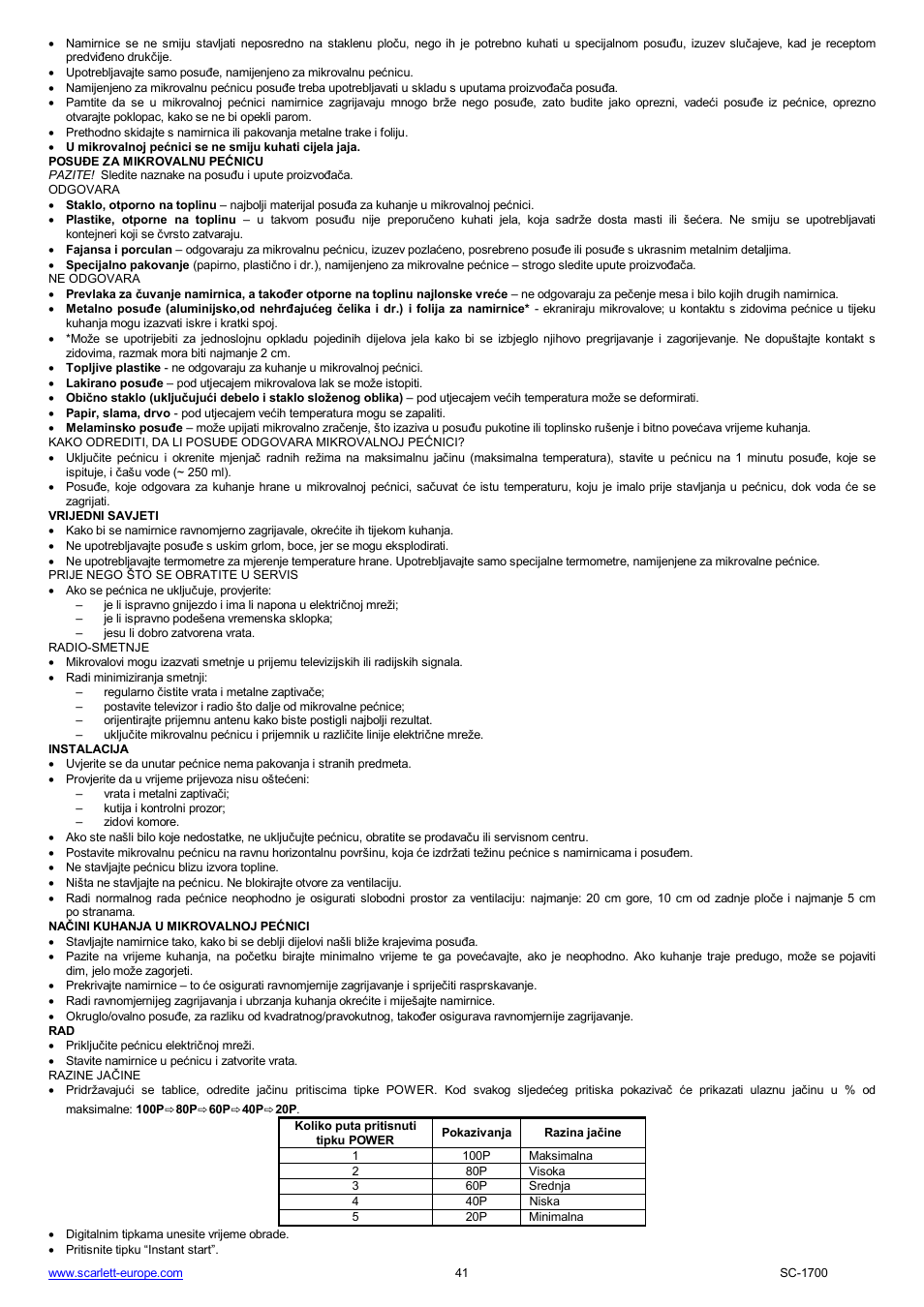 Scarlett SC-1700 User Manual | Page 41 / 43