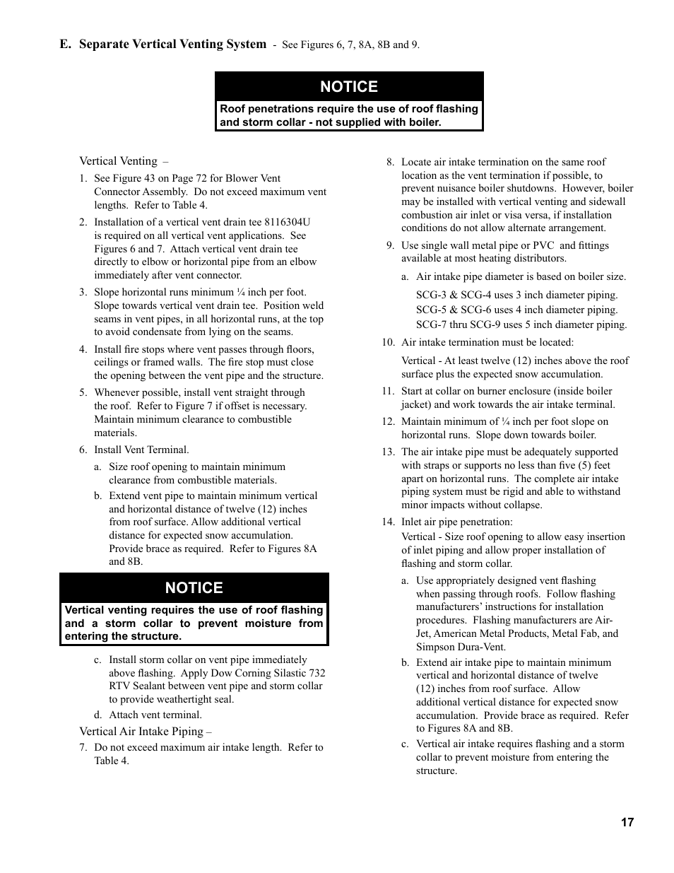 Notice | Burnham SCG 1100-H4 User Manual | Page 17 / 96