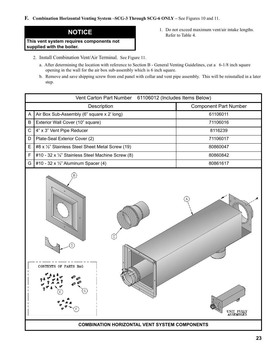 Notice | Burnham SCG 1100-H4 User Manual | Page 23 / 96