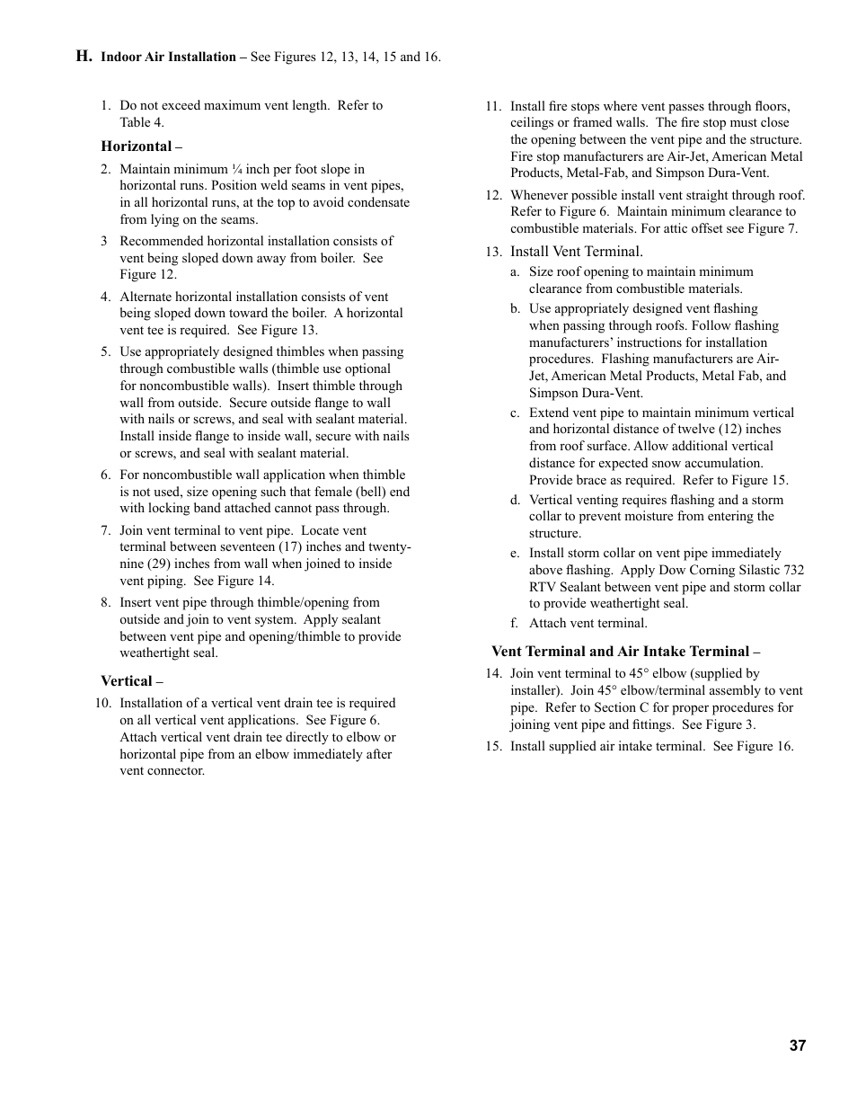 Burnham SCG 1100-H4 User Manual | Page 37 / 96