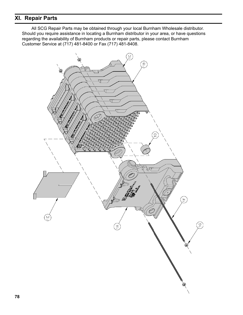 Burnham SCG 1100-H4 User Manual | Page 78 / 96