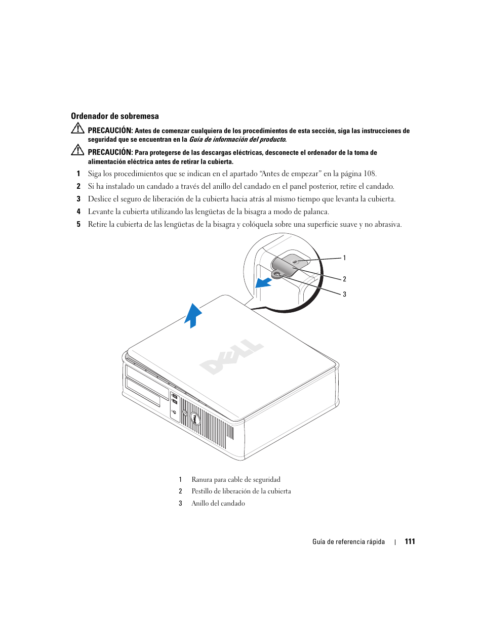Ordenador de sobremesa | Dell OptiPlex 320 User Manual | Page 111 / 132