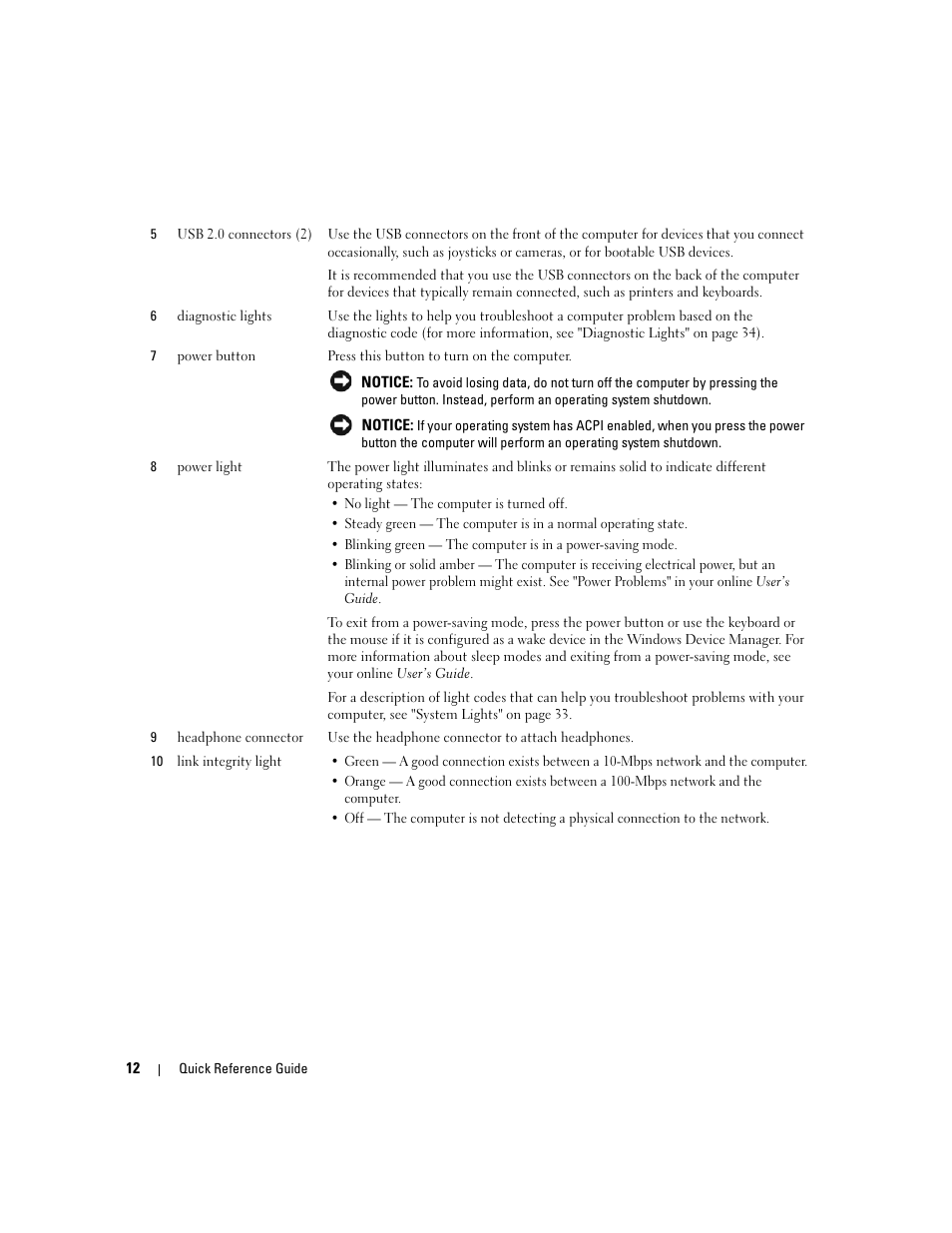 Dell OptiPlex 320 User Manual | Page 12 / 132