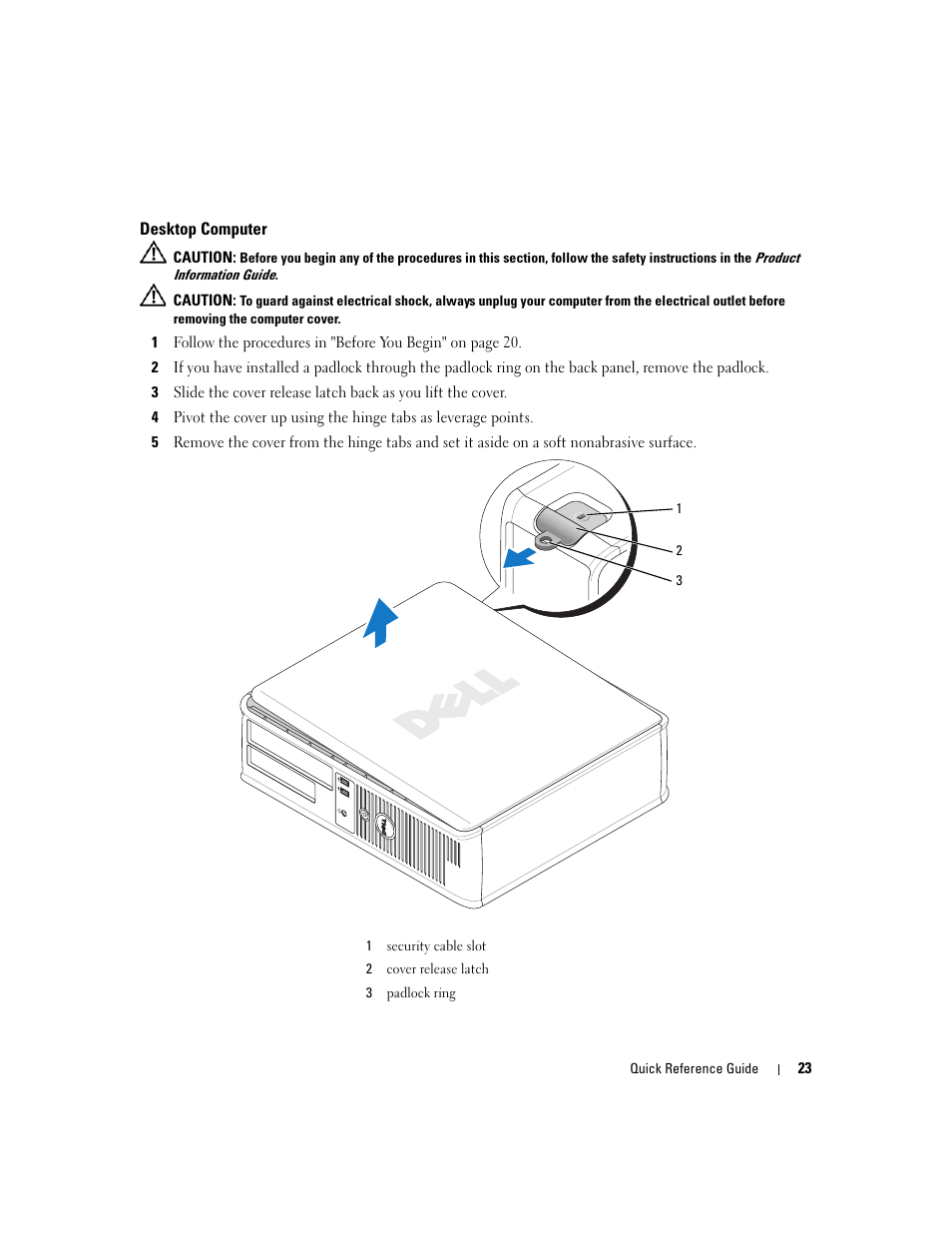 Desktop computer | Dell OptiPlex 320 User Manual | Page 23 / 132