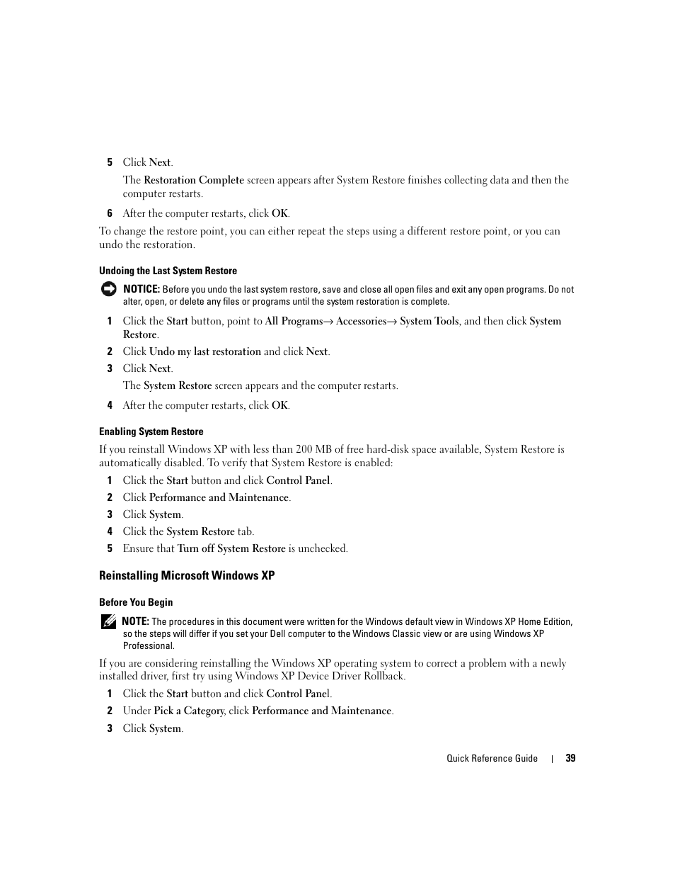 Reinstalling microsoft windows xp | Dell OptiPlex 320 User Manual | Page 39 / 132