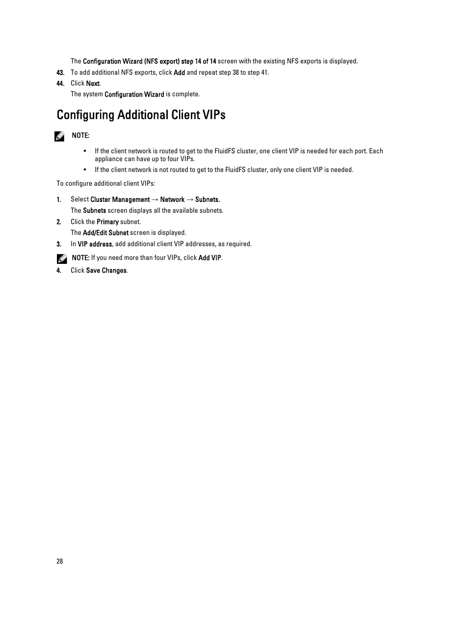 Configuring additional client vips | Dell PowerVault NX3600 User Manual | Page 28 / 31