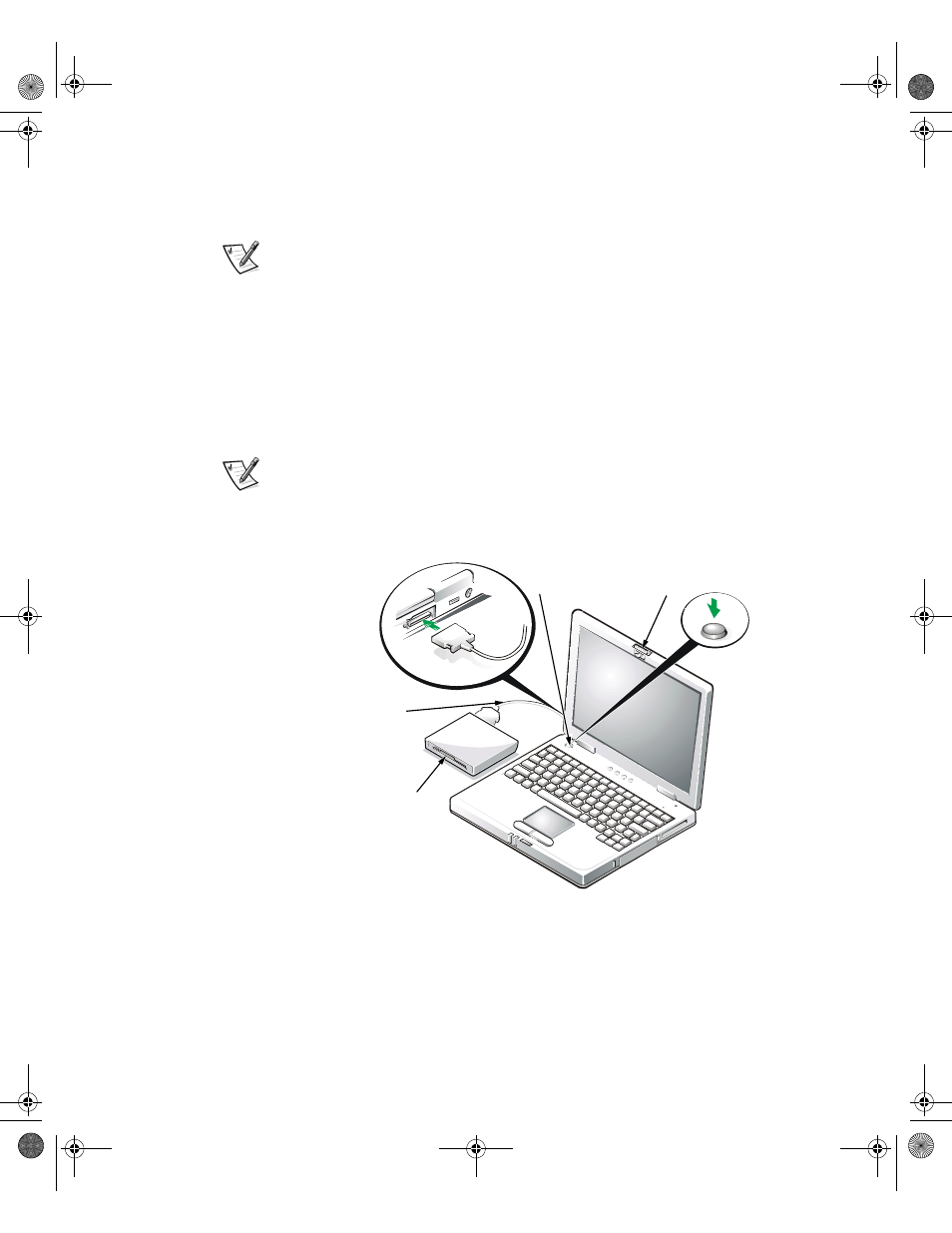 Connecting the external media bay (optional) | Dell Latitude L400 User Manual | Page 13 / 98