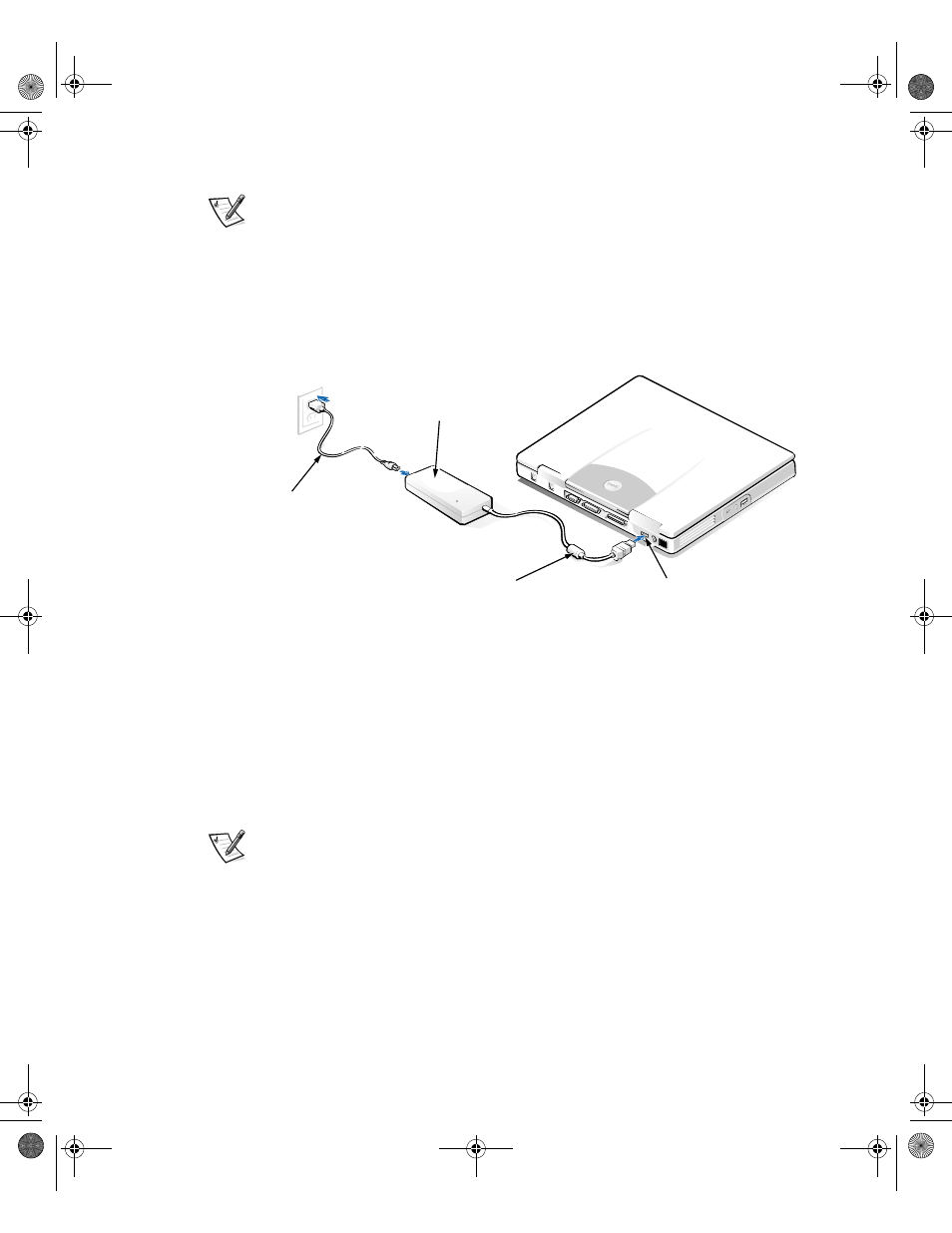 Connexion de l'adaptateur ca/cc | Dell Latitude L400 User Manual | Page 48 / 98