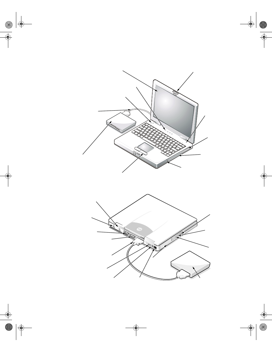 Componentes do computador | Dell Latitude L400 User Manual | Page 72 / 98