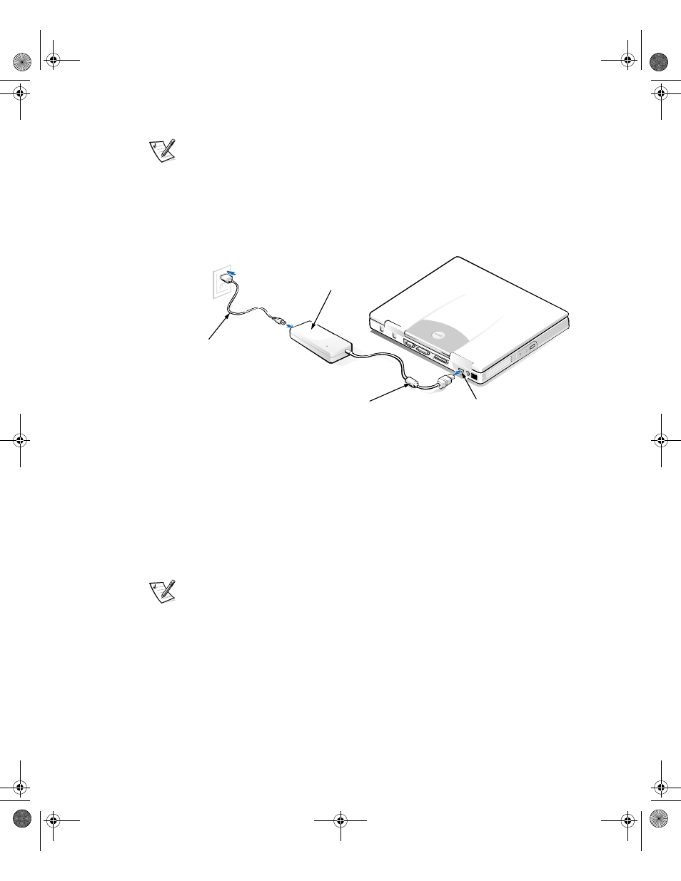 Conexión del adaptador de ca | Dell Latitude L400 User Manual | Page 88 / 98