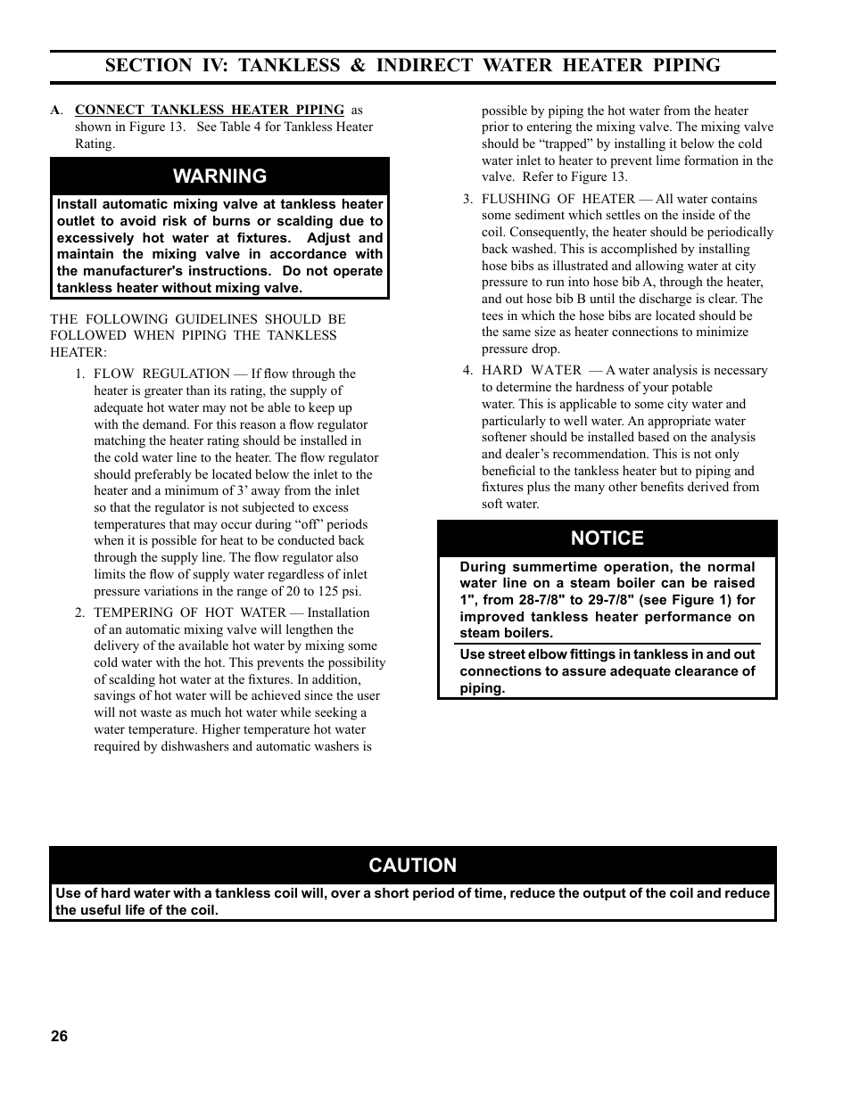 Warning, Notice, Caution | Burnham MEGASTEAM MST288 User Manual | Page 26 / 68