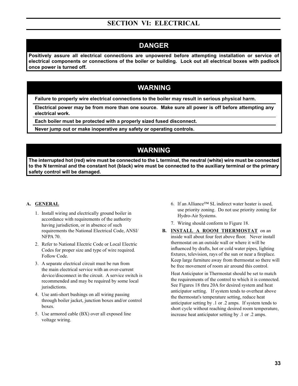 Danger, Warning | Burnham MEGASTEAM MST288 User Manual | Page 33 / 68