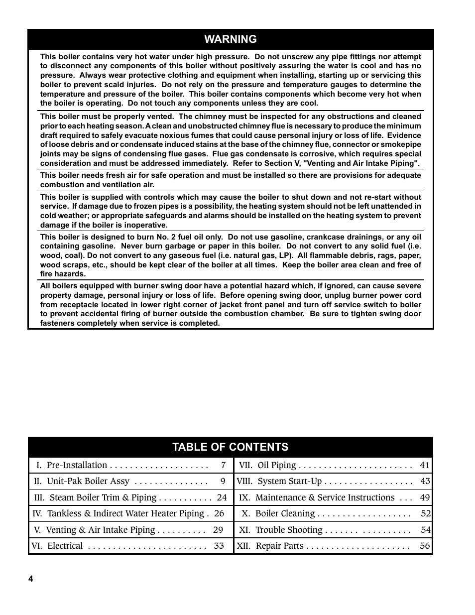 Burnham MEGASTEAM MST288 User Manual | Page 4 / 68