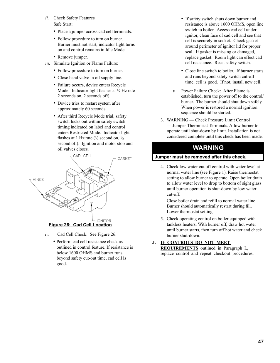 Warning | Burnham MEGASTEAM MST288 User Manual | Page 47 / 68