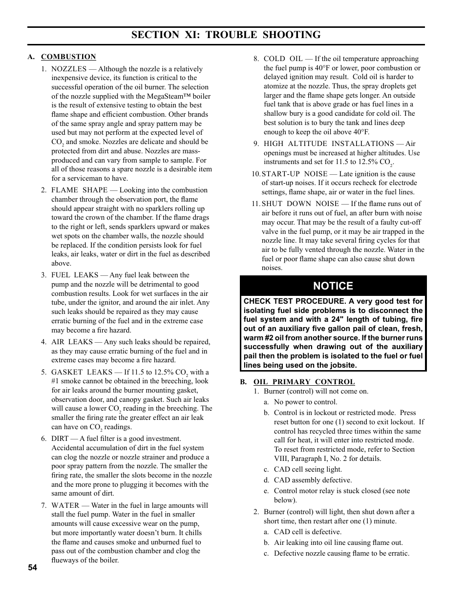 Notice | Burnham MEGASTEAM MST288 User Manual | Page 54 / 68