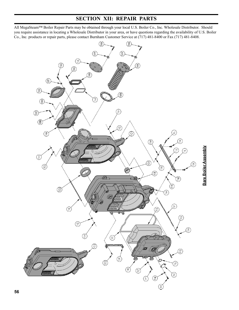 Burnham MEGASTEAM MST288 User Manual | Page 56 / 68