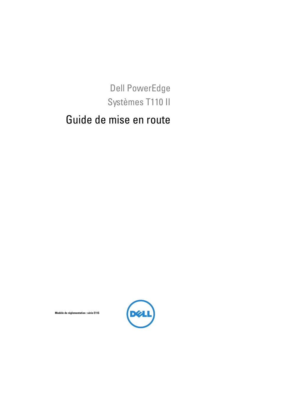 Guide de mise en route, Dell poweredge systèmes t110 ii | Dell PowerEdge T110 II User Manual | Page 15 / 50