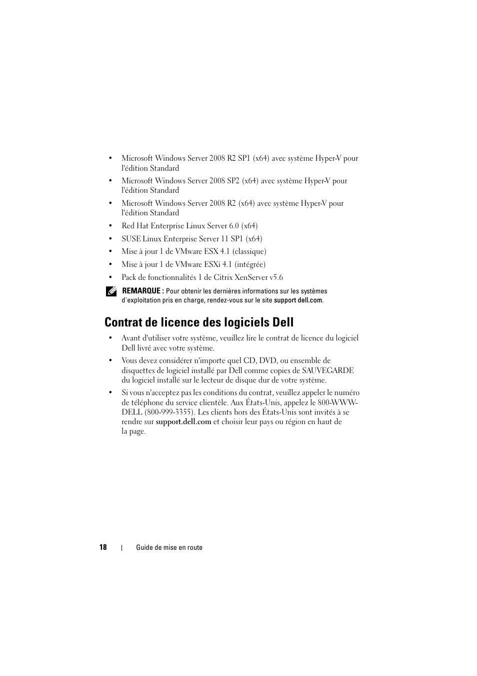 Contrat de licence des logiciels dell | Dell PowerEdge T110 II User Manual | Page 20 / 50