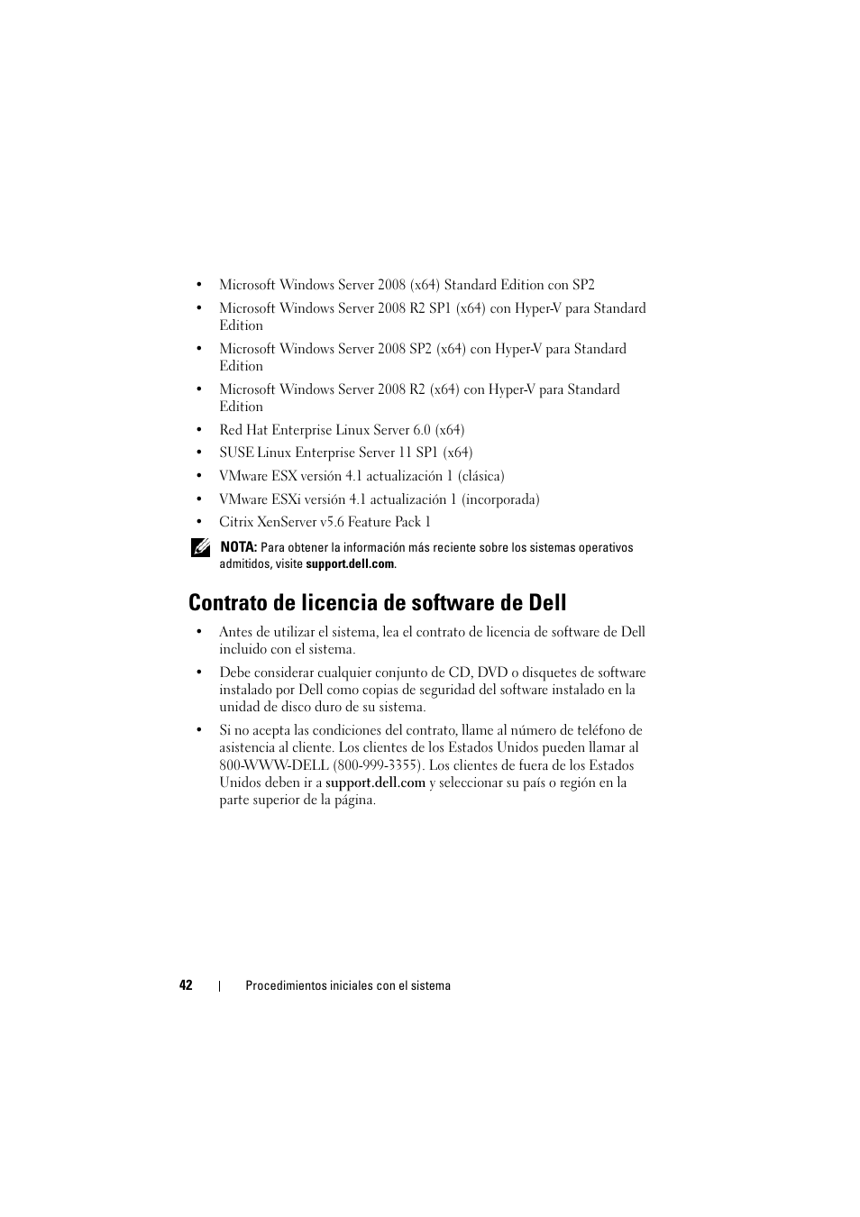 Contrato de licencia de software de dell | Dell PowerEdge T110 II User Manual | Page 44 / 50