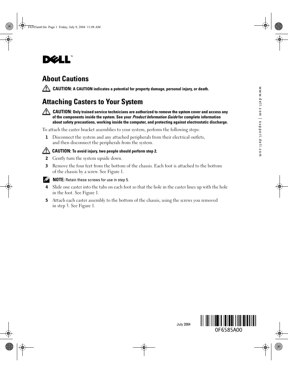 Dell PowerEdge 2800 User Manual | 14 pages