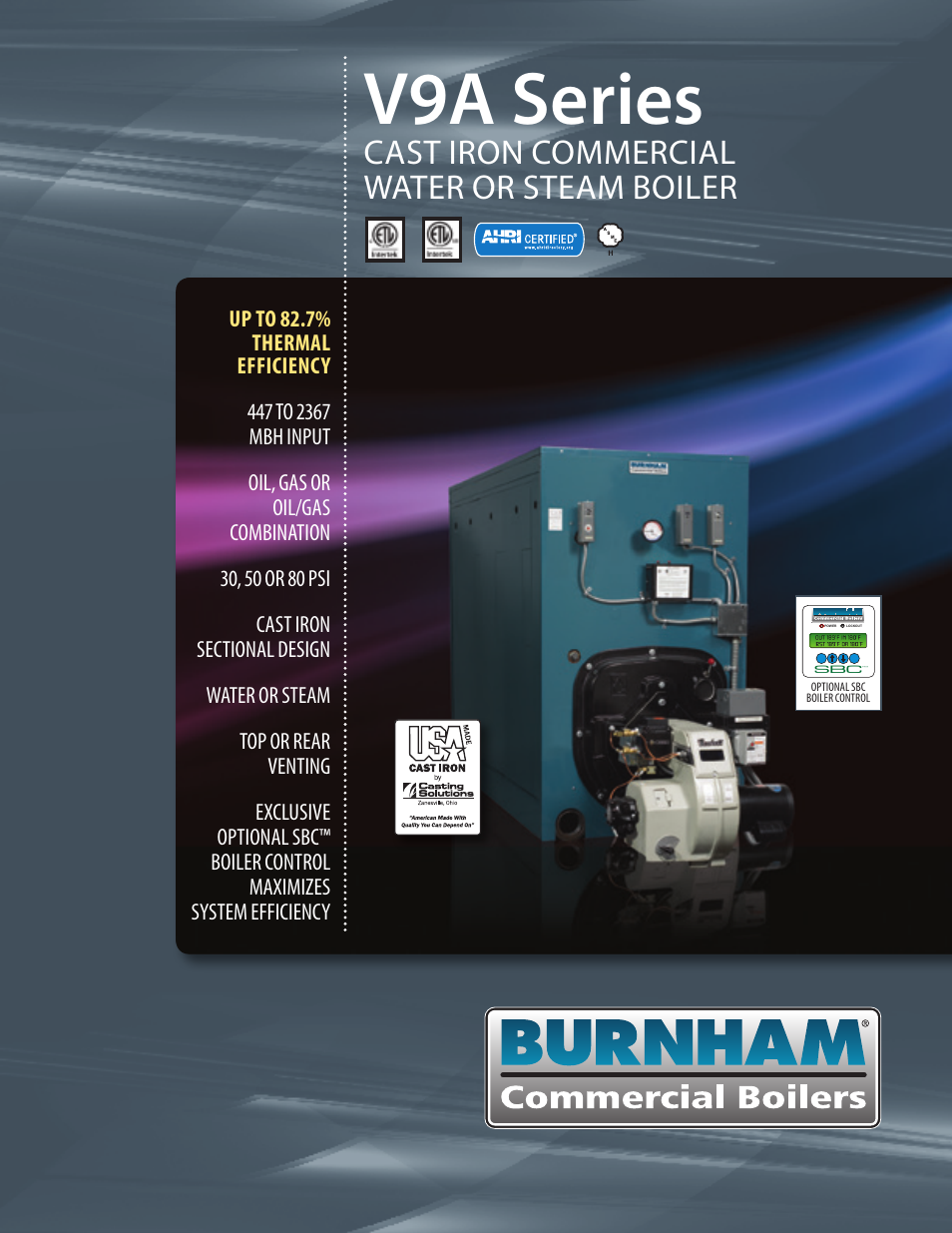 Burnham V9 User Manual | 4 pages