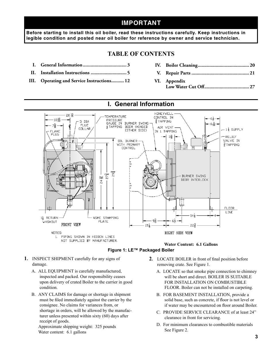 Burnham LE L7248 User Manual | Page 3 / 28