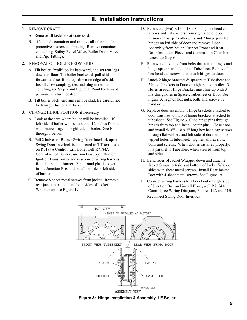 Ii. installation instructions | Burnham LE L7248 User Manual | Page 5 / 28