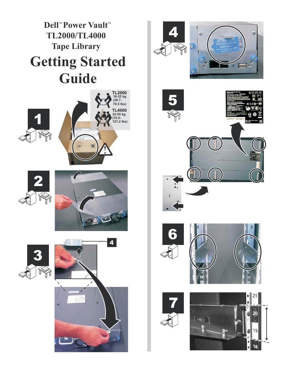Getting started guide | Dell PowerVault TL4000 User Manual | Page 2 / 3