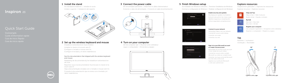 Dell Inspiron 23 (5348, Early 2014) User Manual | 2 pages